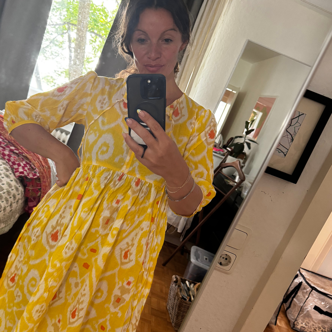 Muse Dress "Yellow Paisley"