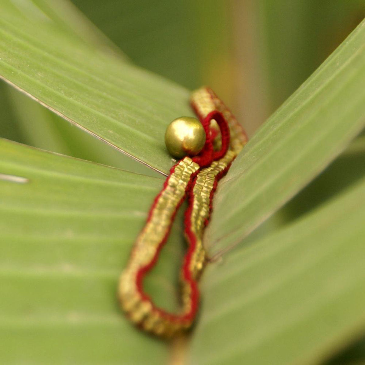 Dokra necklace "red snake" 