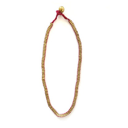 Dokra necklace "red snake" 