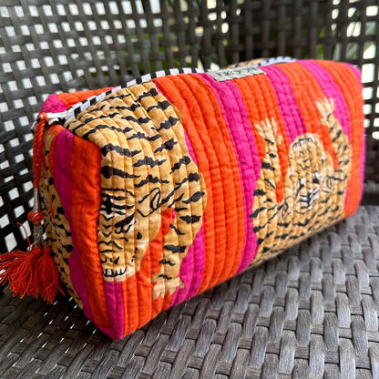 handmade cosmetic bag "Poppy Tiger"