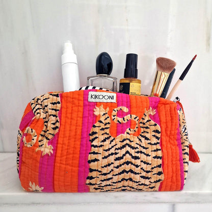 handmade cosmetic bag "Poppy Tiger"