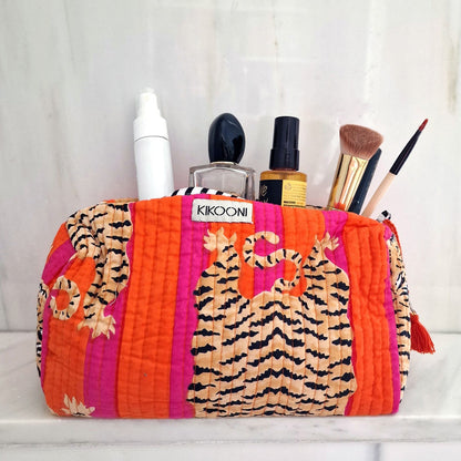 handmade cosmetic bag "Poppy Tiger"