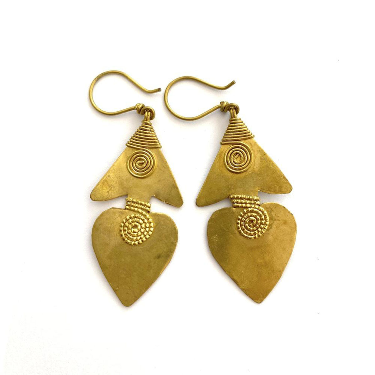 Dokra earrings "extended love"