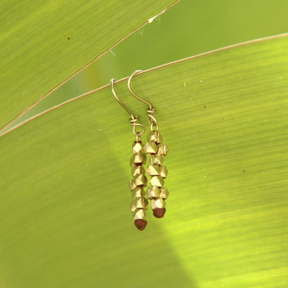 Dokra earrings "silver cross"