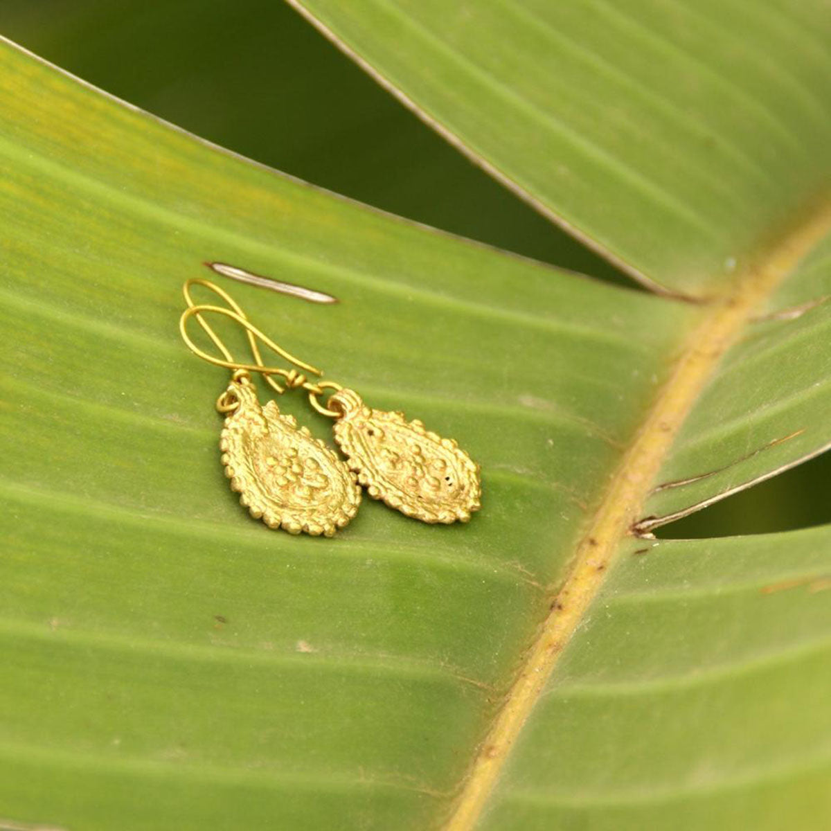 Dokra earrings "Indian drops"