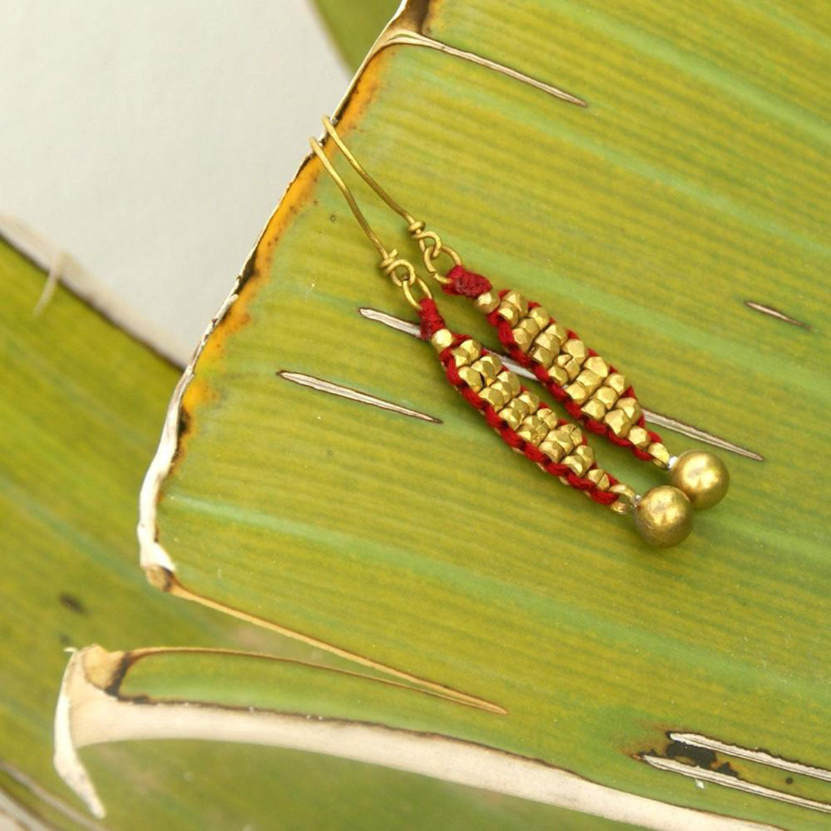 Dokra earrings "short strands"