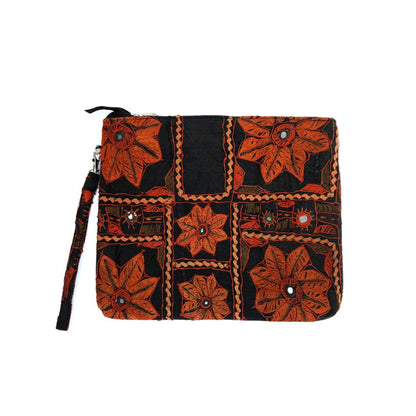 XL Clutch | Shoulder bag "Orange Sunflower" 