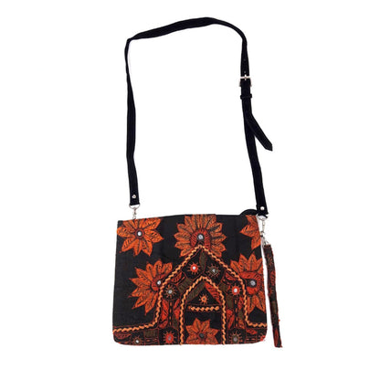 XL Clutch | Schultertasche "Orange Sunflower"