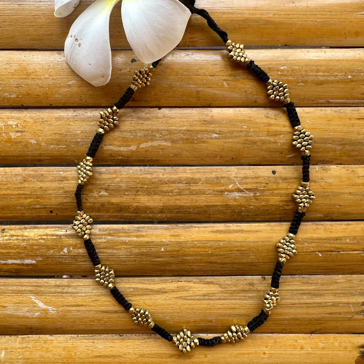 Dokra necklace "Flower"
