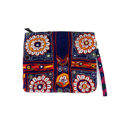 XL Clutch | Schultertasche "Blue Lotus"