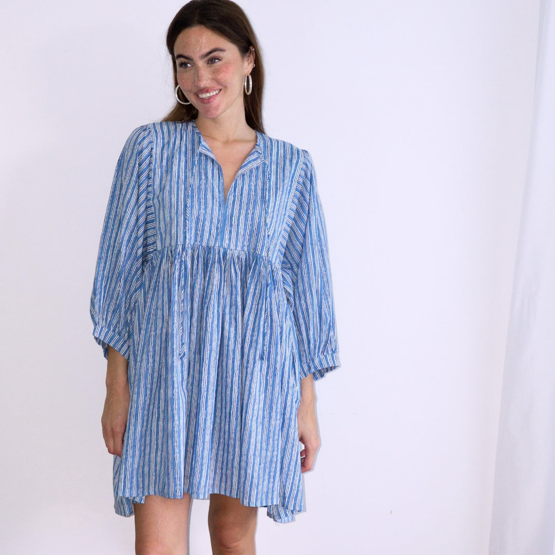 "Feel Good" cotton dress "Tide Lines"