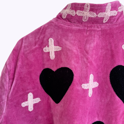 Velvet Jacke "My Love" pink