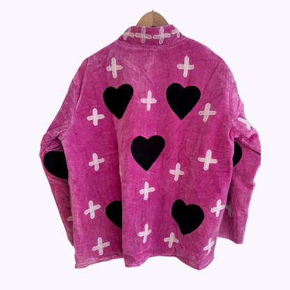 Velvet Jacke "My Love" pink