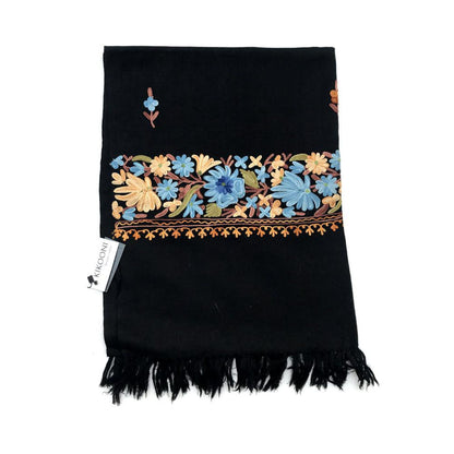 embroidered wool scarf "Sahana"