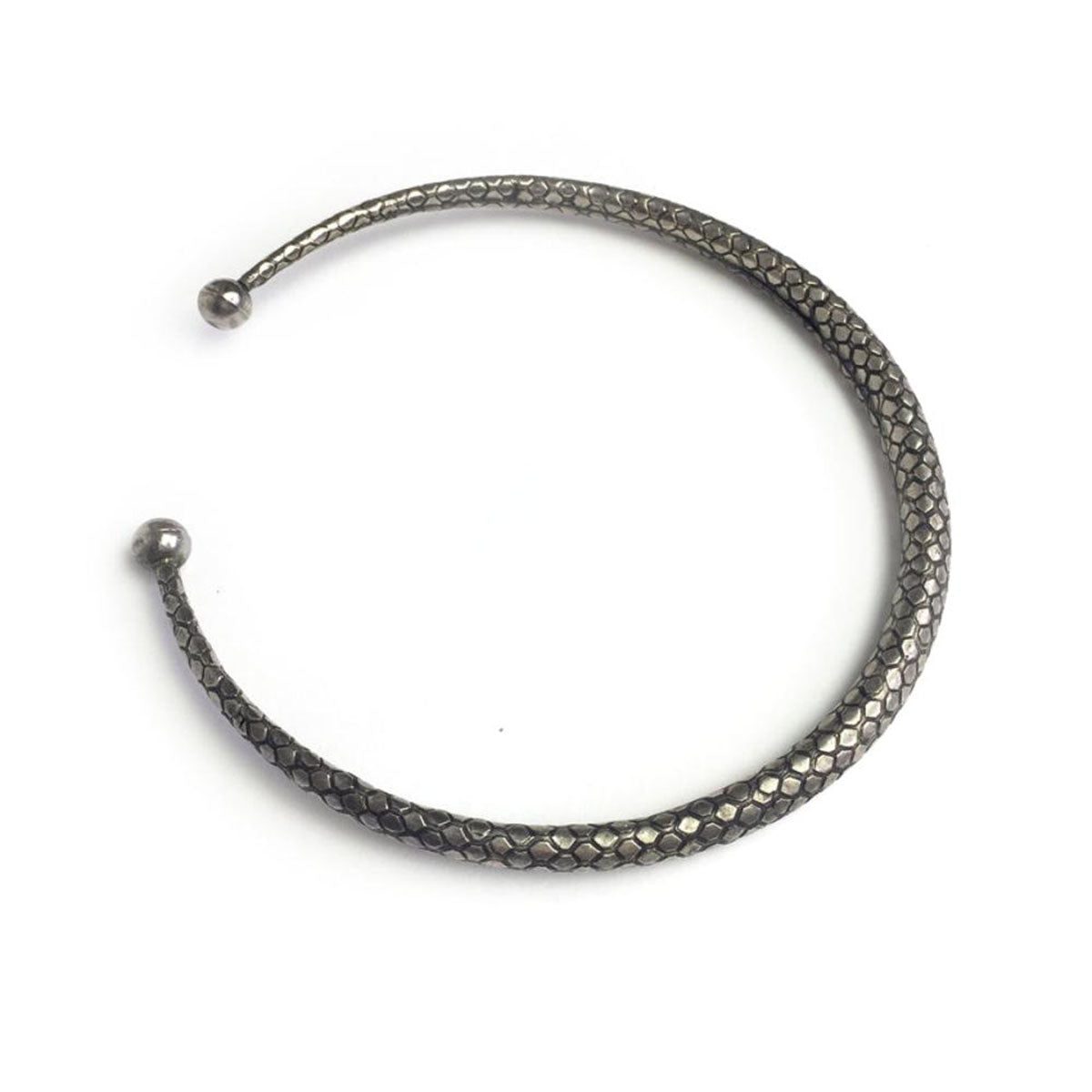 Dokra necklace choker "Snake" silver