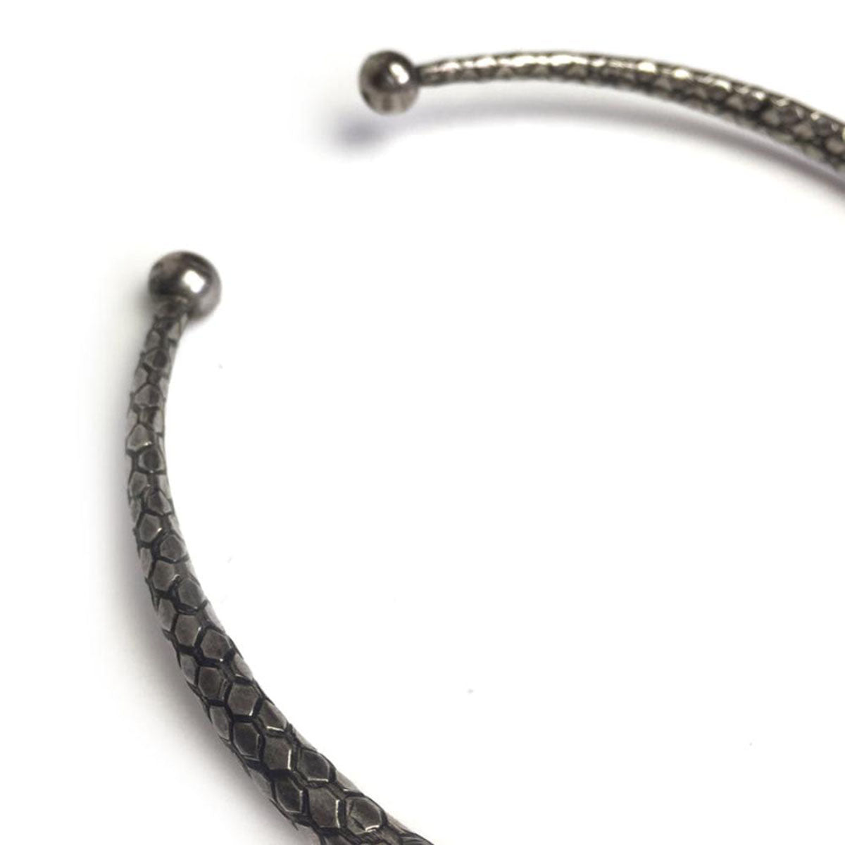 Dokra Halskette Choker "Snake" silber