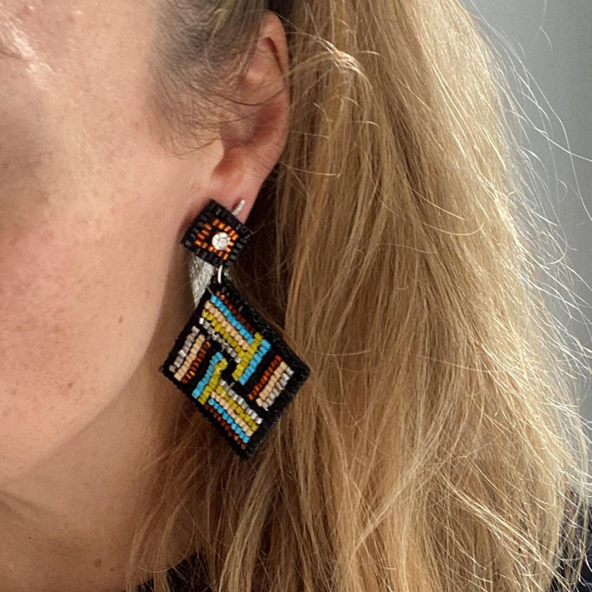 Handmade earrings "Squares" 