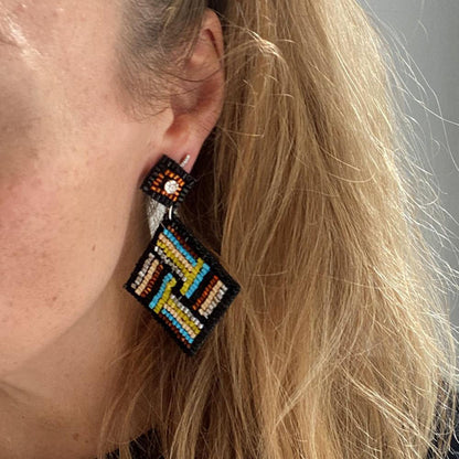 Handmade earrings "Squares" 