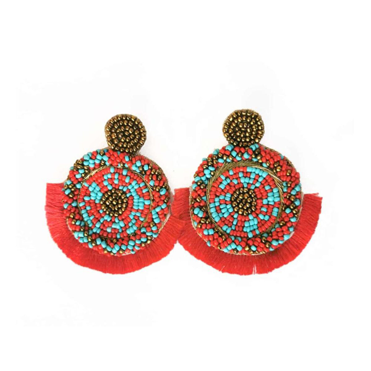 Handmade earrings "mongolia" 