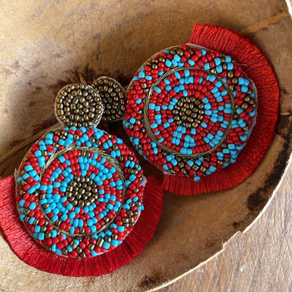 Handmade earrings "mongolia" 