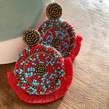 Handmade earrings "mongolia" 