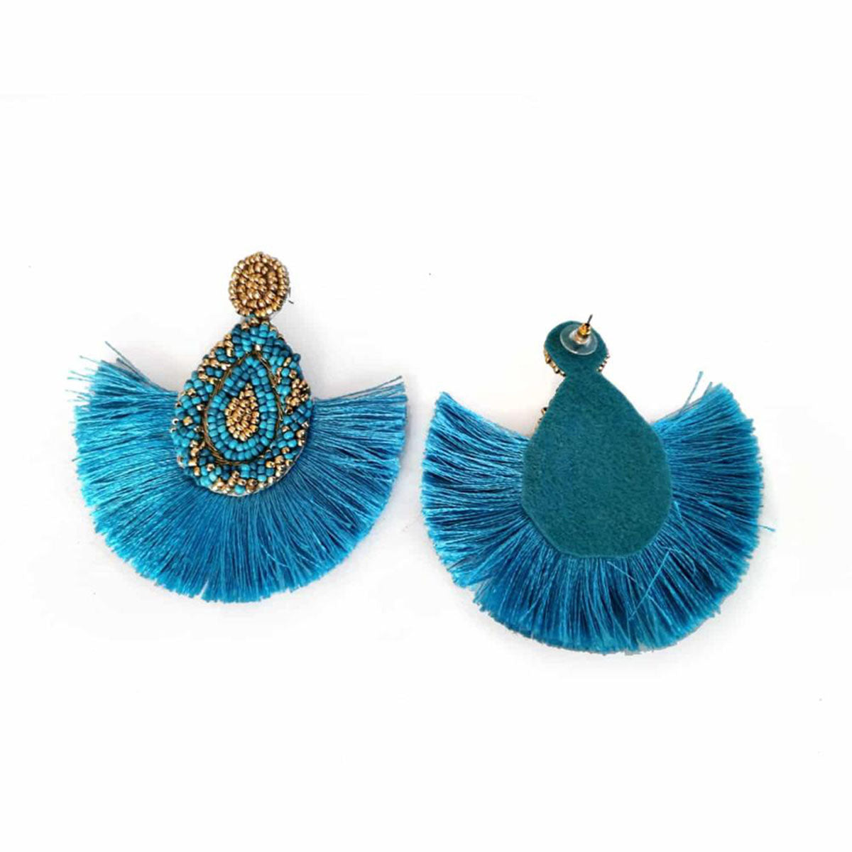 Handmade earrings "Big turquoise" 