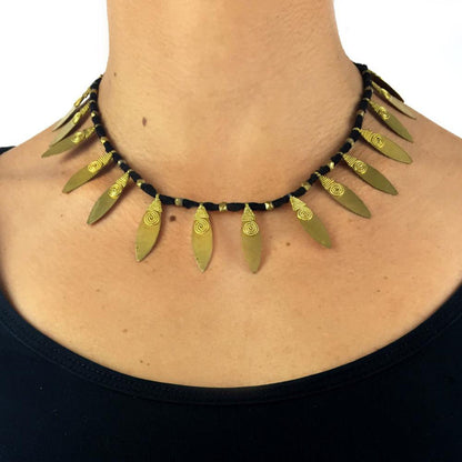 Dokra Necklace "Leaves"