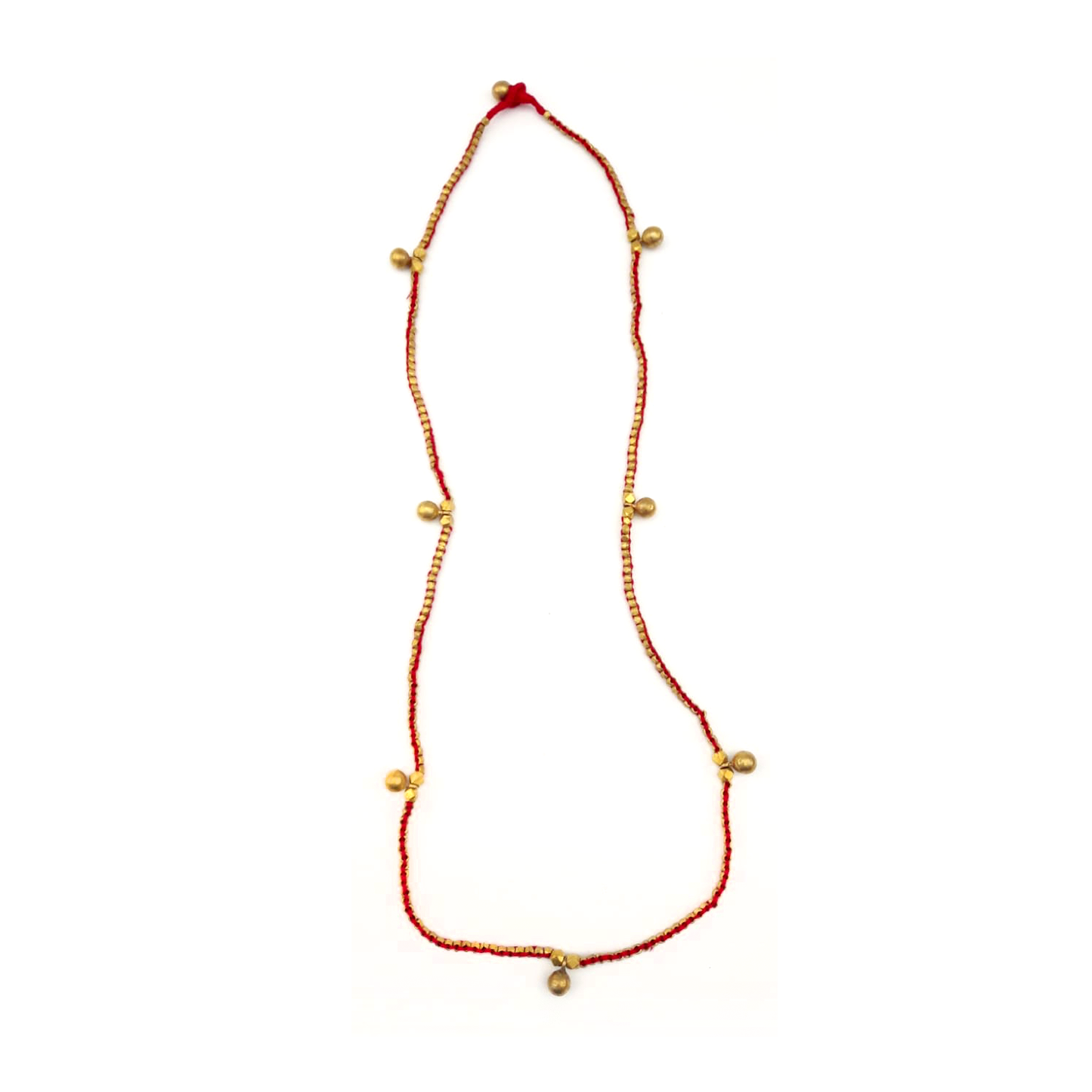 Long Dokra necklace "red snake"