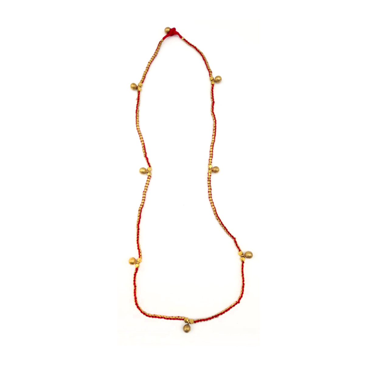 Lange Dokra Kette "magic red"