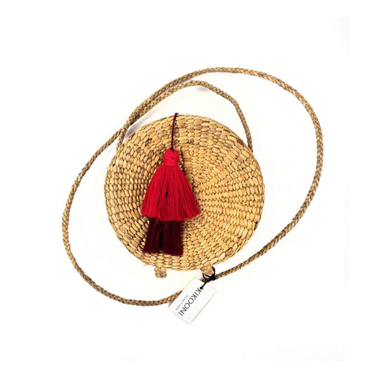 Round basket bag "Sawat"