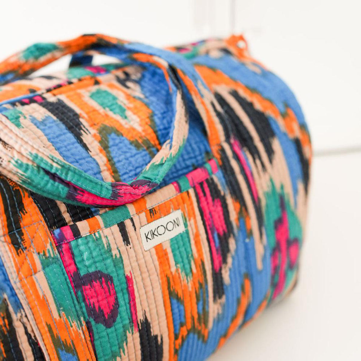 Handgemachte Baumwolltasche "Blue Ikat"