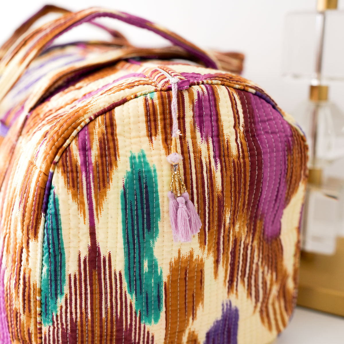 Handmade cotton bag "HAPPY IKAT"