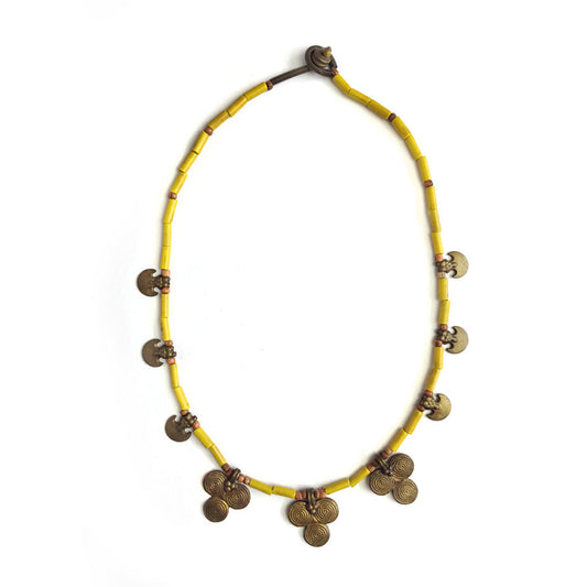 Original vintage Himachal necklace "Yellow"